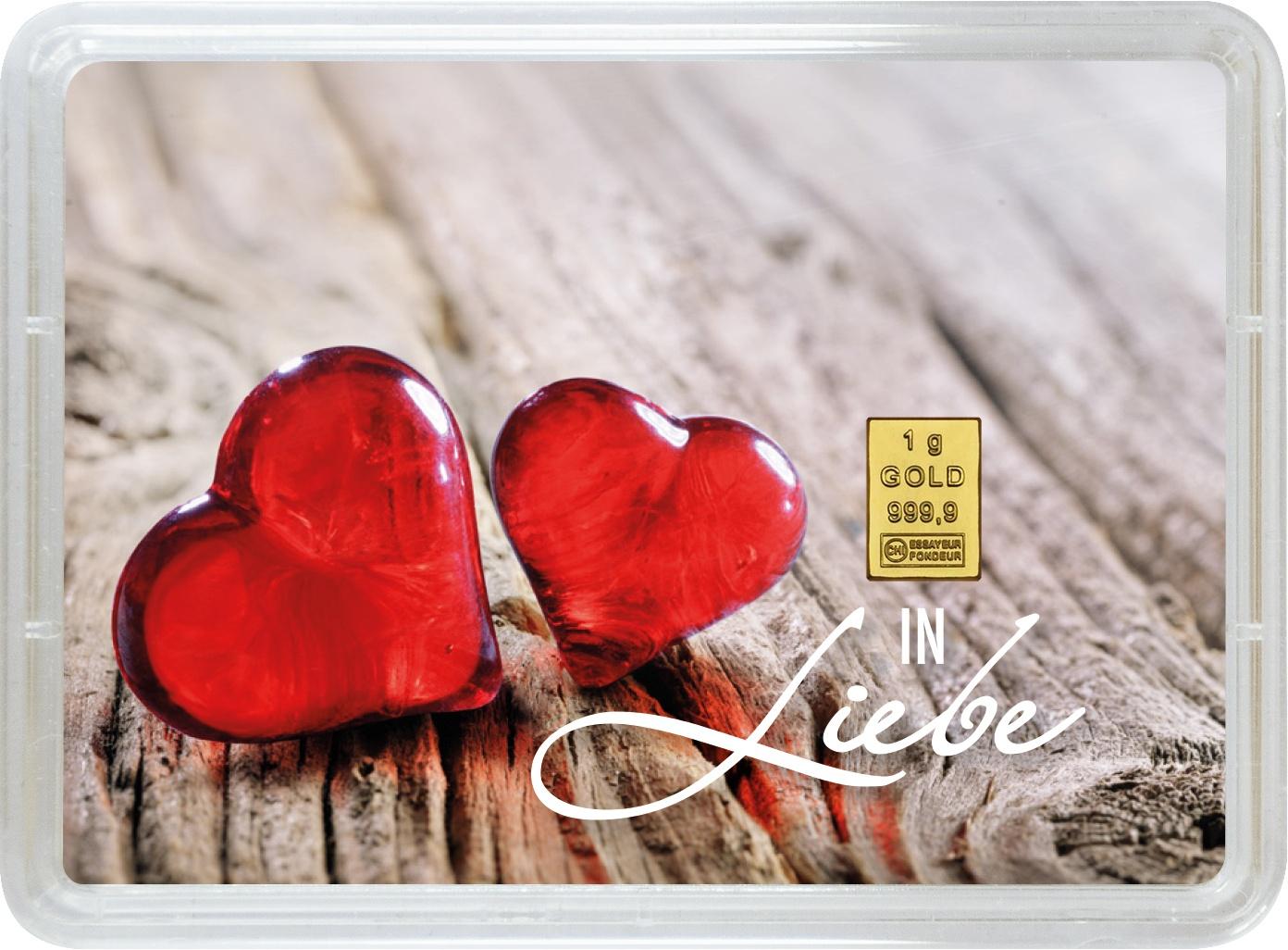 1 g Goldbarren "In Liebe"