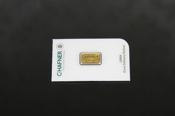Goldbarren Anlagegold nach &#167; 25 UstG mehrwertsteuerfrei - Größe: 1,00 g