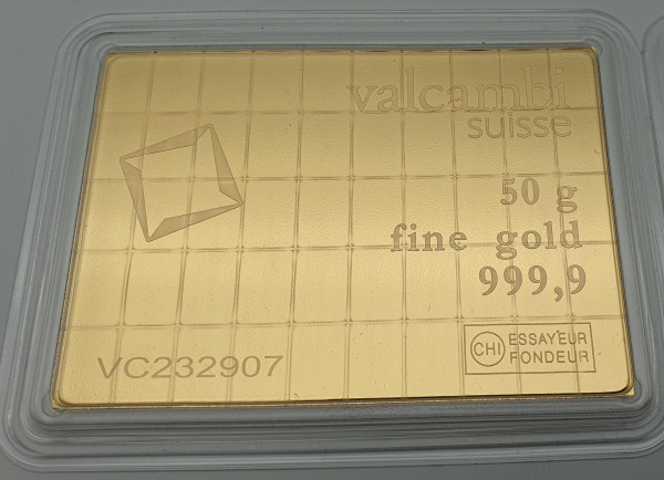 50x 1 g Tafelbarren aus Gold Anlagegold nach &#167; 25 UstG mehrwertsteuerfrei