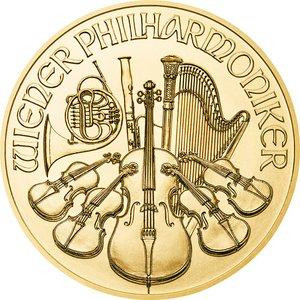 Philharmoniker Goldmünze Anlagegold nach &#167; 25 UstG mehrwertsteuerfrei - Größe: 1/2 oz (15,55g)